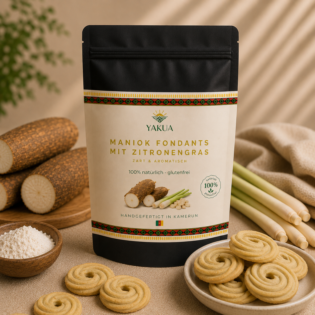 YAKUA Originals – Maniok-Fondants mit Zitronengras
