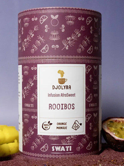 DJOLYBA SWATI Bio-Rooibos Orange und Mango in der 15er-Packung