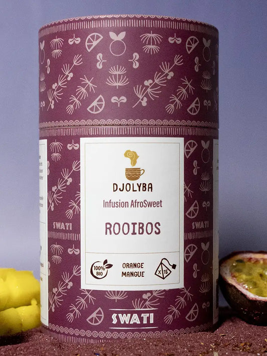 DJOLYBA SWATI Bio-Rooibos Orange und Mango in der 15er-Packung