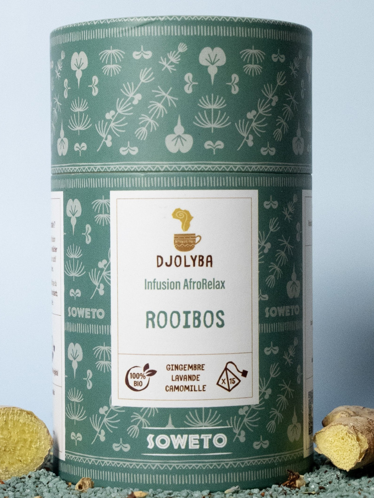 DJOLYBA SOWETO – Rooibos, Lavendel & Kamille, 15 Teebeutel